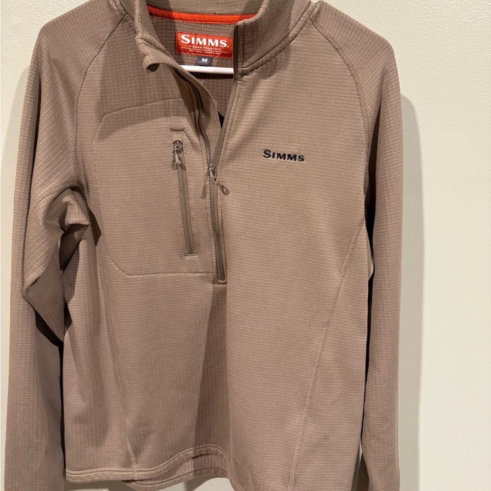 Simms Tan Quarter-Zip Pullover